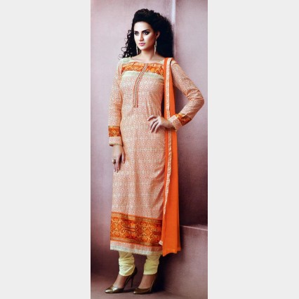 JoyVijoy’s Fashionable Cotton Salwar Kamiz and Dupatta with Ornamental Accessories